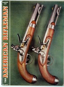Cover of the February 1963 issue of "American Rifleman" magazine, which featured an ad and coupon like the ones used by Lee Harvey Oswald to order a Mannlicher-Carcano rifle.