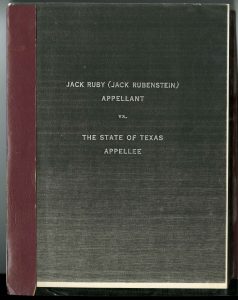 Copy of the transcript of Jack Ruby Appellant vs. the State of Texas Appellee