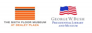 Logos for The Sixth Floor Museum at Dealey Plaza and George W. Bush Presidential Library and Museum.